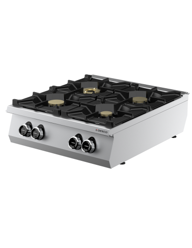 Piano Cottura a Gas da Banco 4 Fuochi Aperti 800x905x275