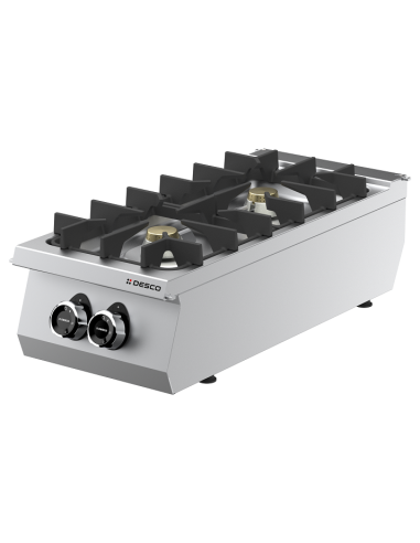 Piano Cottura Gas 2 Fuochi Ermetici Serie Top 700 mm 400x705x275h