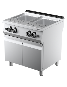 Cuocipasta a Gas Doppio 2 Vasche da 27 Lt con Porte Battenti