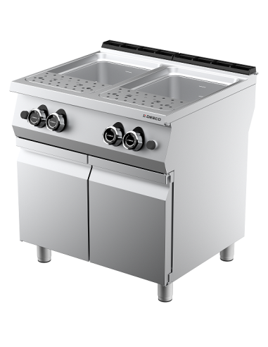 Cuocipasta a Gas Doppio 2 Vasche da 27 Lt con Porte Battenti