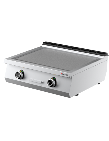 Fry Top Elettrico da Banco Piastra Liscia Cromata Dimensione 800x705x275