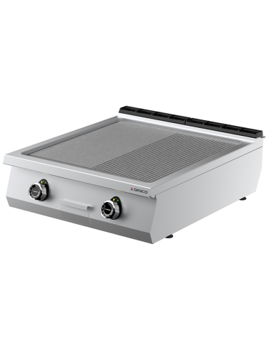 Fry top Elettrico Piastra Doppia Liscia Rigata Dimensione 800x905x275 mm