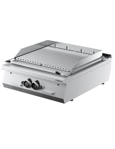 Griglia a Pietra Lavica Doppia a Gas da Banco Griglia Carne 800x705x275h