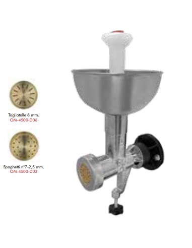 Accessorio Torchio Pasta New Omra Elica in Ottone 2 Trafile