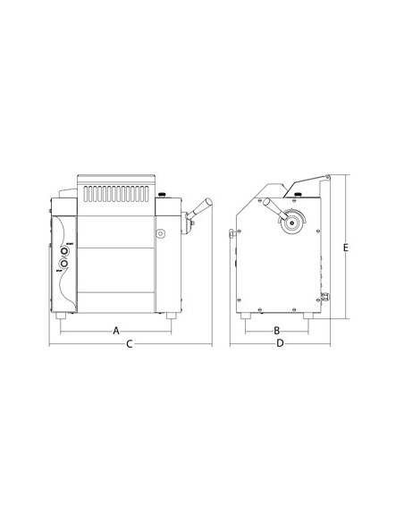 Tirasfoglia Elettrica Larghezza Sfoglia 42 cm Regolazione Spessore