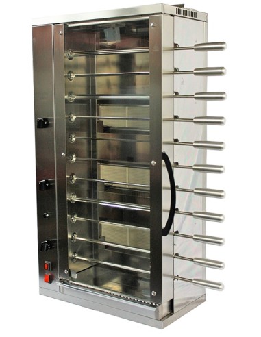 Multigrill Gas per Carne Churrasco Capacità 11 Spade Inox - CGV6