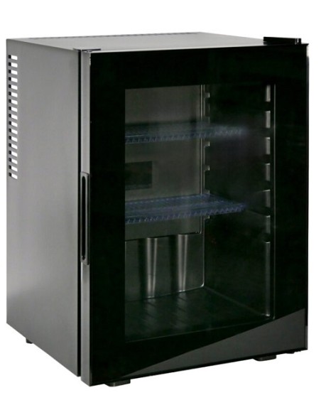 Minibar Hotel Nero Porta Vetro Interno Nero Silenzioso 40LT