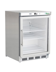 Mini Frigo in Acciaio Inox Porta Vetro 130 Lt - G-ER200GSS