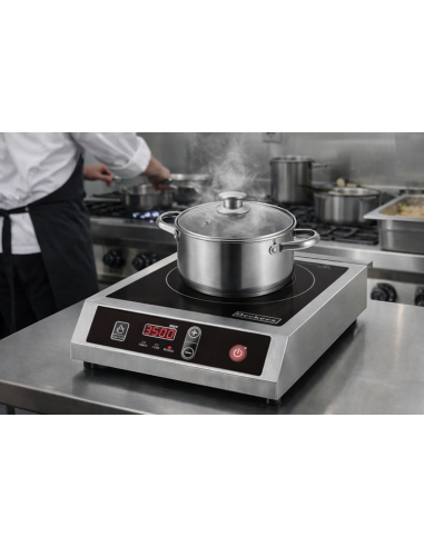 Piastra Induzione da Banco in Vetroceramica Diametro Utile 12-26 cm