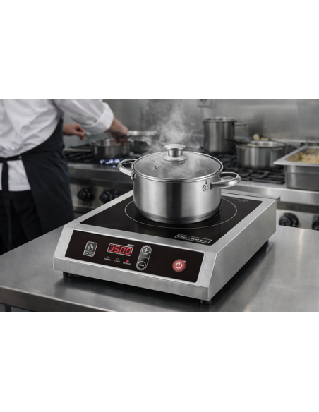 Piastra Induzione da Banco in Vetroceramica Diametro Utile 12-26 cm