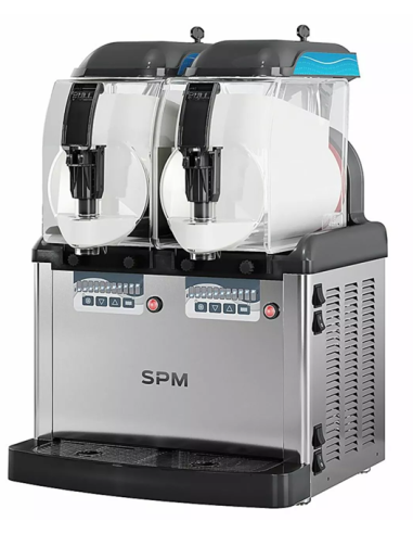 Macchina Gelato Soft Frozen Yogurt Granite 2x5 Lt Doppia Vasca Nero