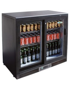 Frigorifero Bibite Nero Porte in Vetro Scorrevoli - G-BC2PS
