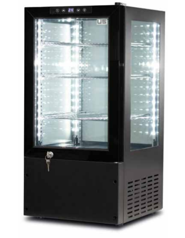 Frigorifero Bevande Sopra Banco 4 Lati Vetro Dimensione 390x410x825mm