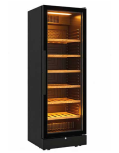 Frigorifero Vino Colore Nero 7 Ripiano in Legno con Serratura