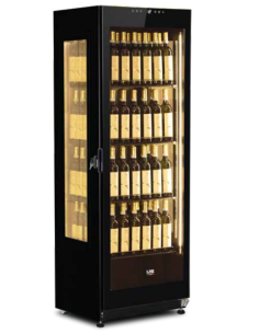 Vetrina Frigo Vino Nera 4 Griglie Dimensione 610x630x1839h mm