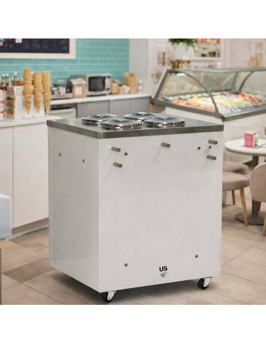 Bancone Gelato Mantecato 4 Carapine Dimensione 820x790x1272h mm