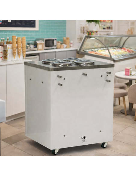 Bancone Gelato Mantecato 4 Carapine Dimensione 820x790x1272h mm