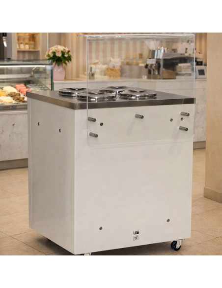 Bancone Gelato 4 Carapine Dimensione 820x790x1272h mm Copertura