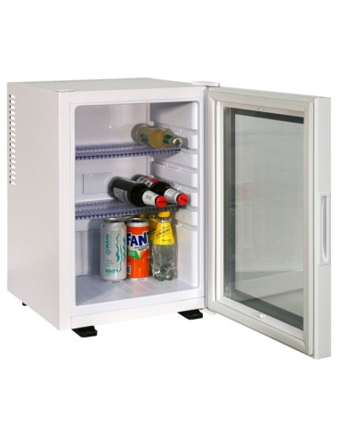 Minibar Bianco EL40PVTW per Camera Hotel con Porta a Vetro 40LT