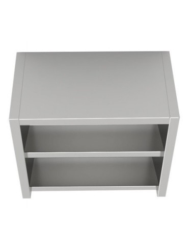 Pensili Inox Aperti con Ripiano per Cucine Professionali 800x400x600h