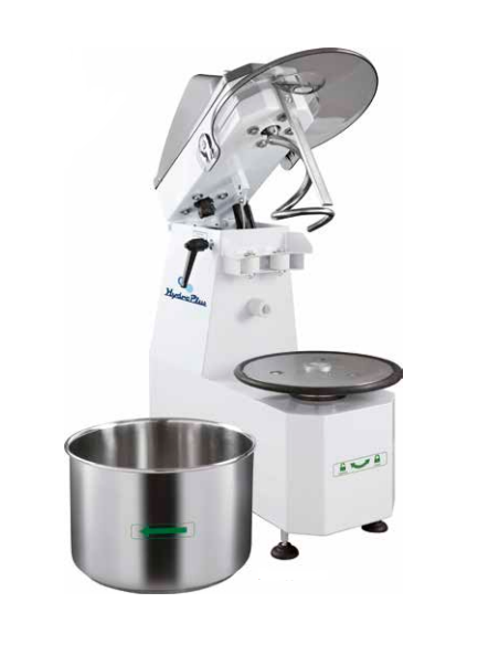 Impastatrice Spirale Alta Idratazione 22Lt Testa Sollevabile Vasca Estraibile