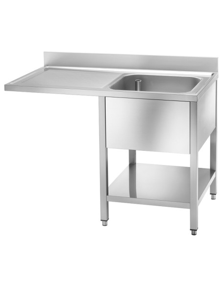 Lavello Inox a Sbalzo Vasca a Destra Dimensioni 1400x700x950h mm