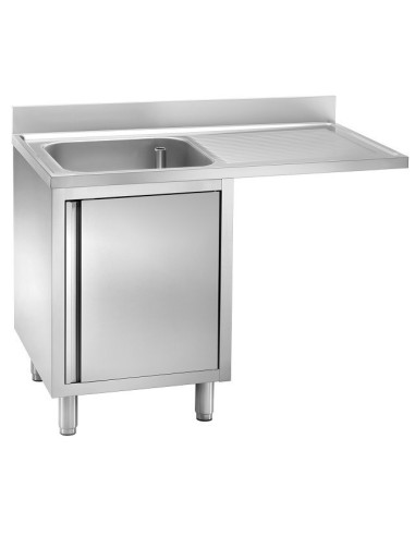 Lavello Armadiato a Sbalzo 2 Ante a Battente Vasca Sinistra 140x70x85h