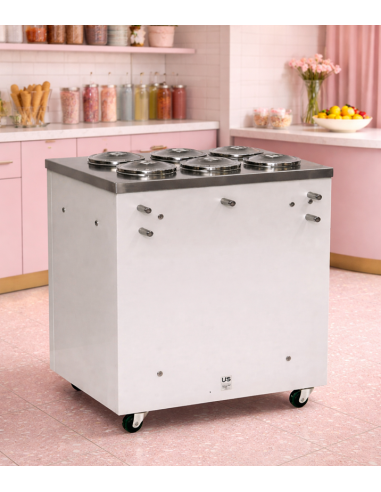 Bancone Gelato Mantecato 6 Carapine Dim.1070x790x1272h mm