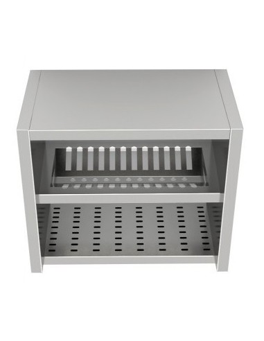 Pensile Inox - Base Asolata - Scolapiatti - cm 160x40x80h - PGE16/8S