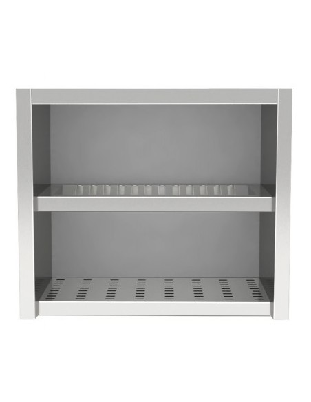 Pensile Inox - Base Asolata - Scolapiatti - cm 160x40x80h - PGE16/8S