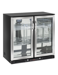 Frigorifero Bibite Retro Banco - 2 Porte Battenti Inox - BBA218