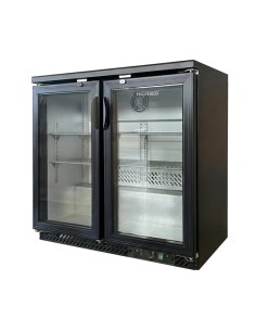 Frigorifero Bibite Sottobanco Nero Capacità 254 Lt 2 Porte Battenti