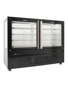 Vetrina Refrigerata Pasticceria 8 Ripiani Doppia Vetrina Colore Nero