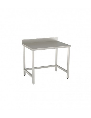 Tavolo Acciaio Inox - Alzatina Posteriore - cm 90x70x85/90h - ETGE9/7A