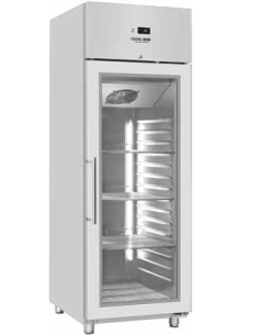 Armadio Frigo Vetrina Acciaio Inox GN2/1 Ventilato - QRG6
