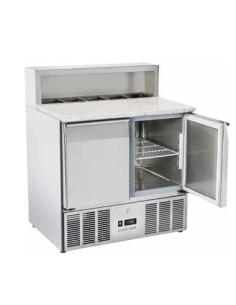 Saladette Refrigerata Inox Top in Granito per 5 GN 1/6 - CRP90A