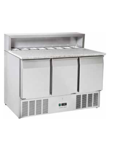 Saladette Refrigerata Inox Top Granito Capacità 8 GN1/6 - CRP93A