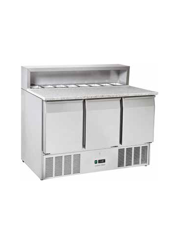 Saladette Refrigerata Inox Top Granito Capacità 8 GN1/6 - CRP93A