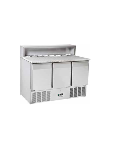 Saladette Refrigerata Inox Top Granito Capacità 8 GN1/6 - CRP93A