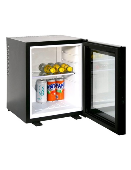 Minibar Hotel Nero EL30PV Porta a Vetro Silenzioso Capacità 35Lt
