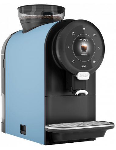Macchina per Caffè Espresso con Chicchi Caffè Colore Blu-Nero