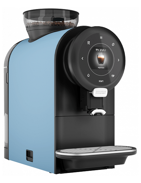 Macchina per Caffè Espresso con Chicchi Caffè Colore Blu-Nero