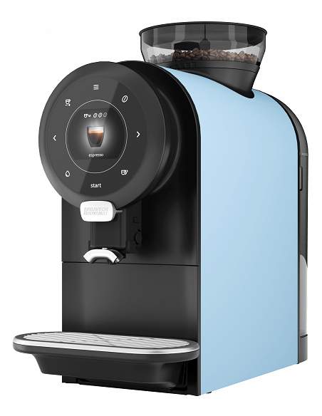 Macchina per Caffè Espresso con Chicchi Caffè Colore Blu-Nero