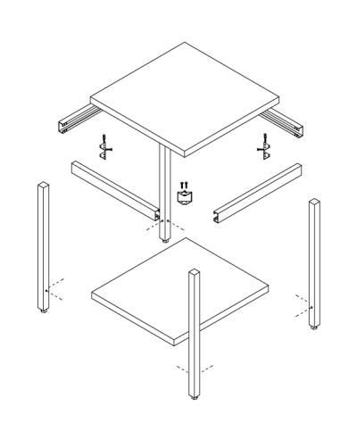 Lavello Inox a Giorno 1 Vasca Dimensione 90x60x85h cm