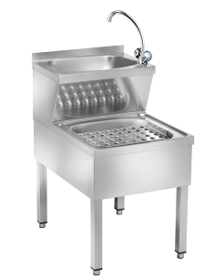 Lavamani su Gambe in Acciaio Inox LMMC con Lava Tessuti