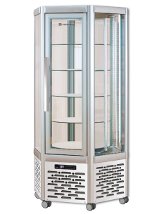 Vetrina Refrigerata per Semifreddi Ventilata 5 Ripiani Tondi Vetro