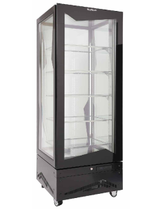 Vetrina Frigo Pasticceria Nera 5 Ripiani Vetro Capacità 450 Lt