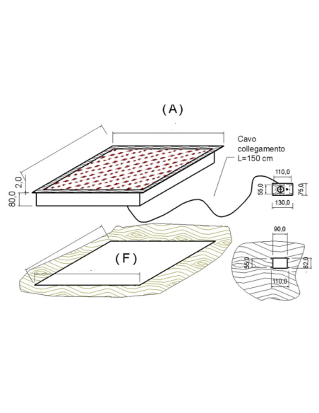Piano Caldo Vetroceramica Incasso GN 1/1 - DRSWT01
