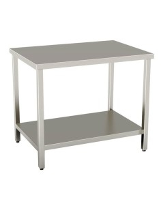 Tavolo Inox a Giorno con Ripiano Inferiore Dimensione 700x600x850H mm