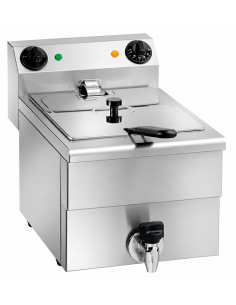 Friggitrice Elettrica con Zona Fredda e Rubinetto 10 Lt Olio - FC10